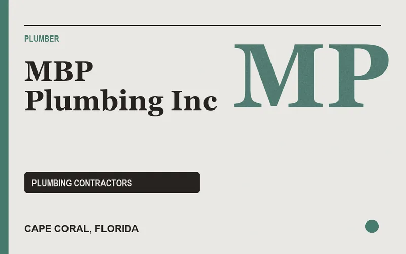 MBP Plumbing Inc in Cape Coral, Florida