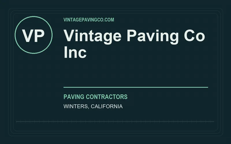 Vintage Paving Co Inc in Winters, California