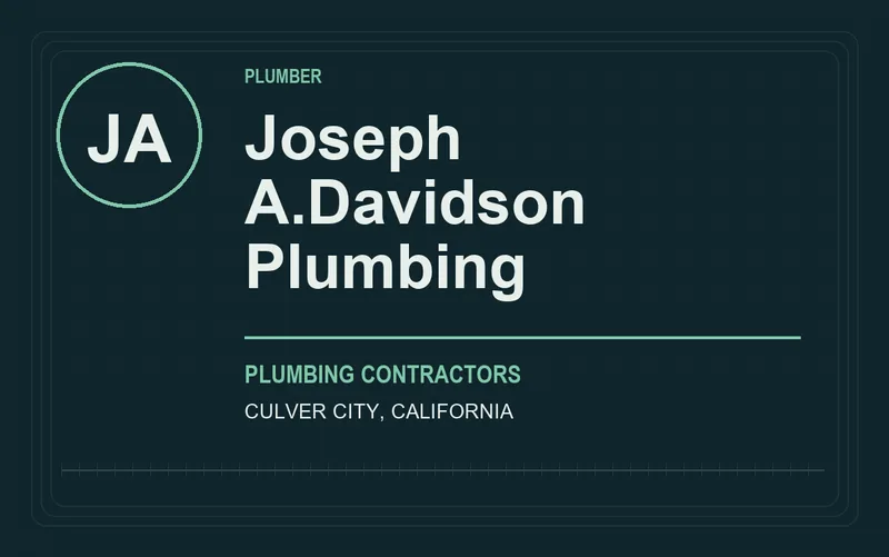 Joseph A.Davidson Plumbing in Culver City, California