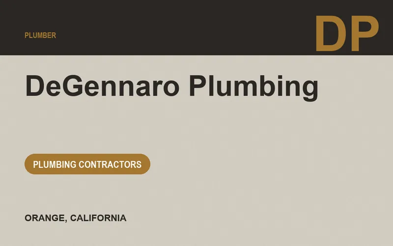 DeGennaro Plumbing in Orange, California
