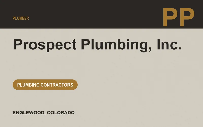 Prospect Plumbing, Inc. in Englewood, Colorado